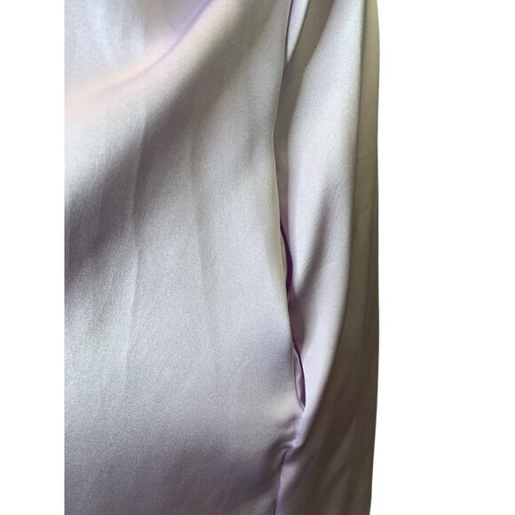 Vtg Brandywine Lavender Nightgown Peignoir Large Lace Puff Sleeves Polyester USA - Picture 9 of 11